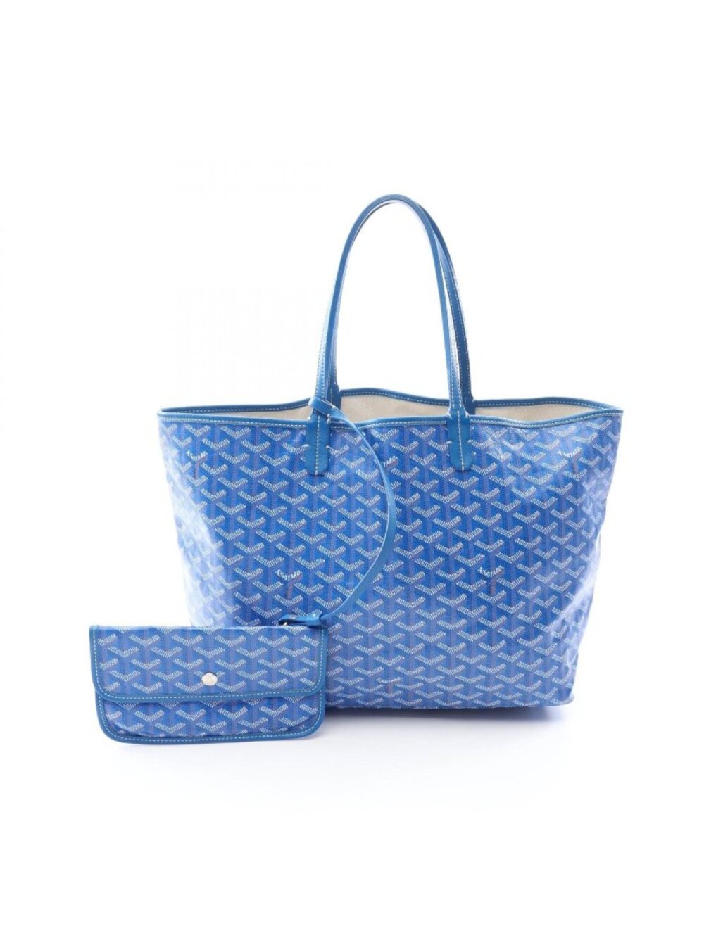 Goyard Tote Bag Saint Louis PM Blue Leather